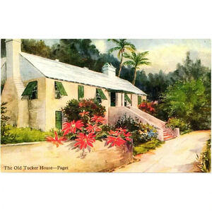 The Old Tucker House Paget Postcard